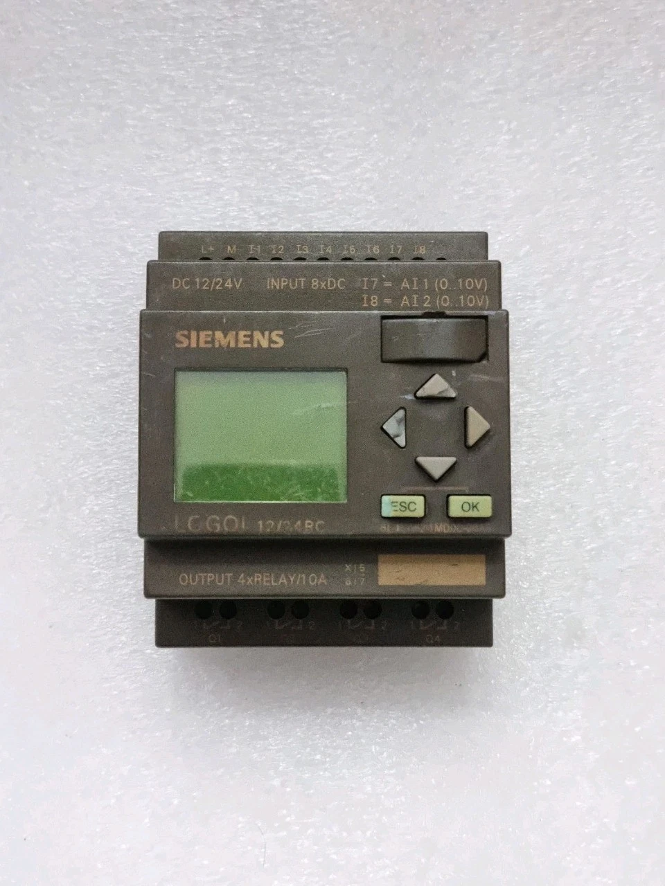 Used Siemens 6ED1052-1MD00-0BA5 12/24Vdc Logo Plc 6ED10521MD000BA5 12/24RC
